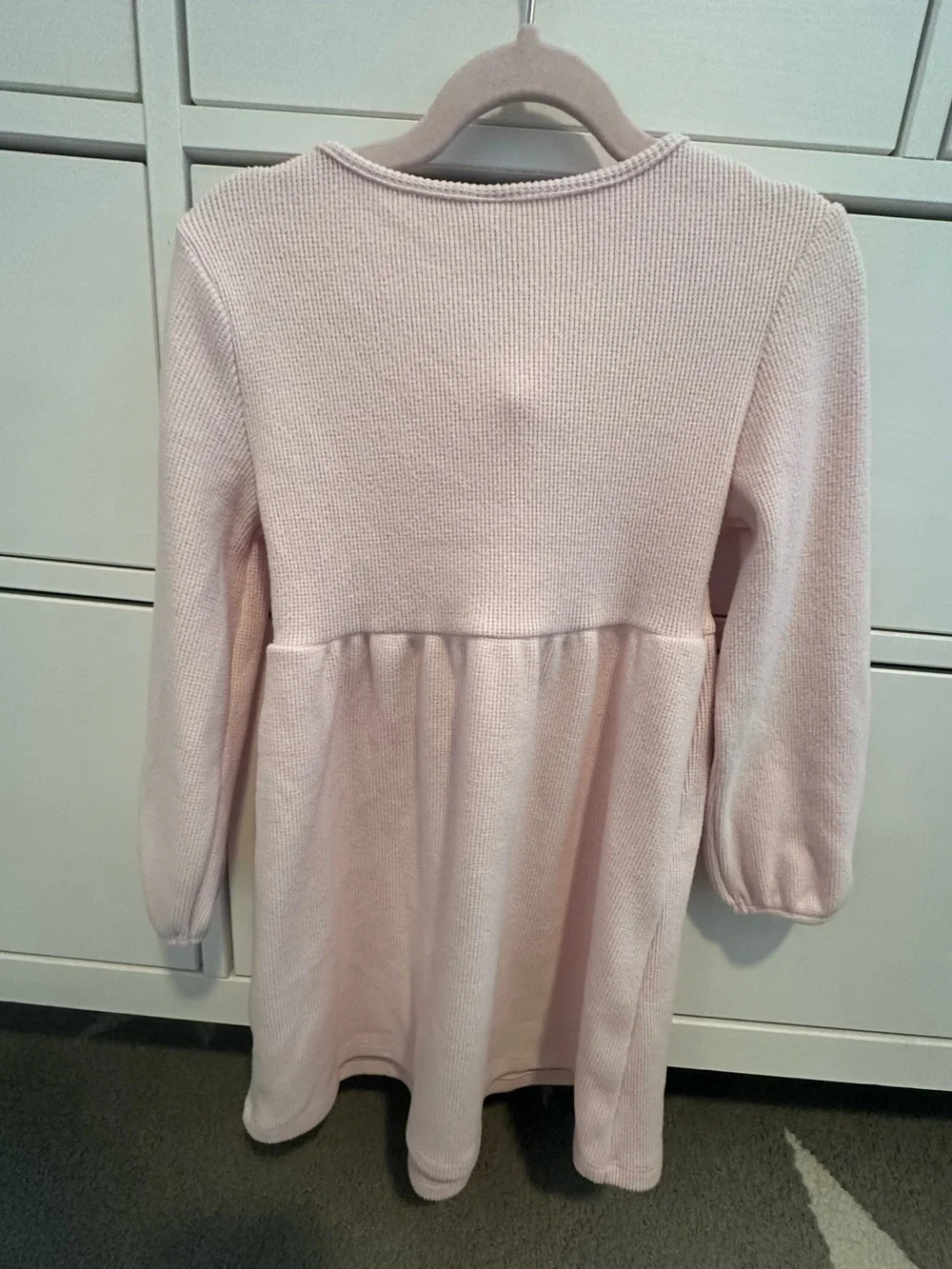 Old Navy Light Pink Knit Long-Sleeve Girls Dress